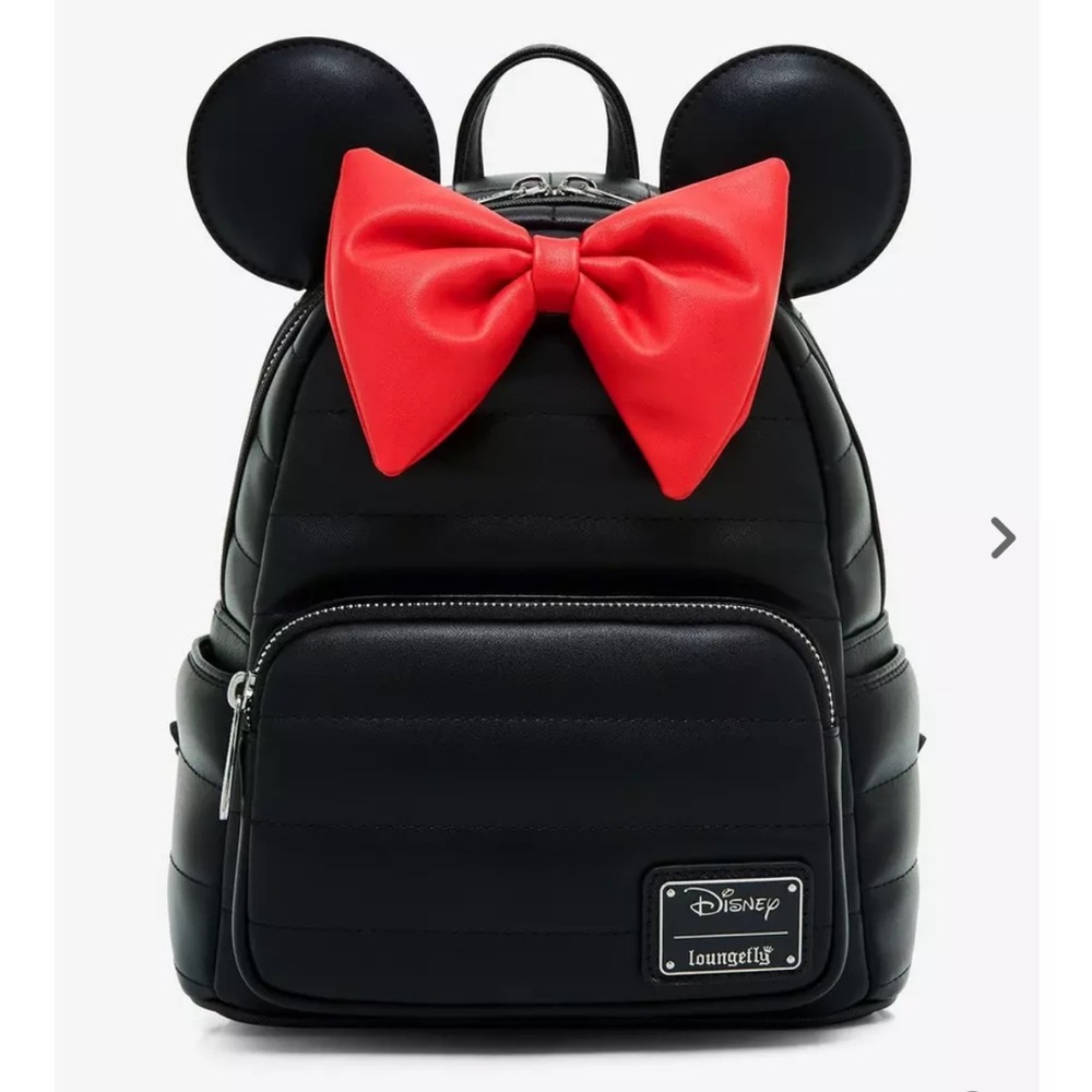NWT Loungefly Disney Minnie Mouse Puffer Ears Mini Backpack - BoxLunch Exclusive